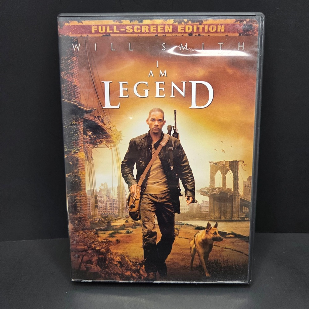 I Am Legend DVD Full Screen Edition Will Smith Sci-Fi Action Movie 2007